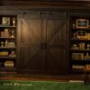 Architectural Barn-Door Cabinetry Wall for a Gentleman’s Study