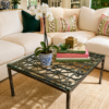 Hand-Forged Iron & Glass Coffee Table