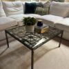 Hand-Forged Iron & Glass Coffee Table
