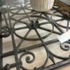 Hand-Forged Iron & Glass Coffee Table