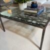Hand-Forged Iron & Glass Coffee Table