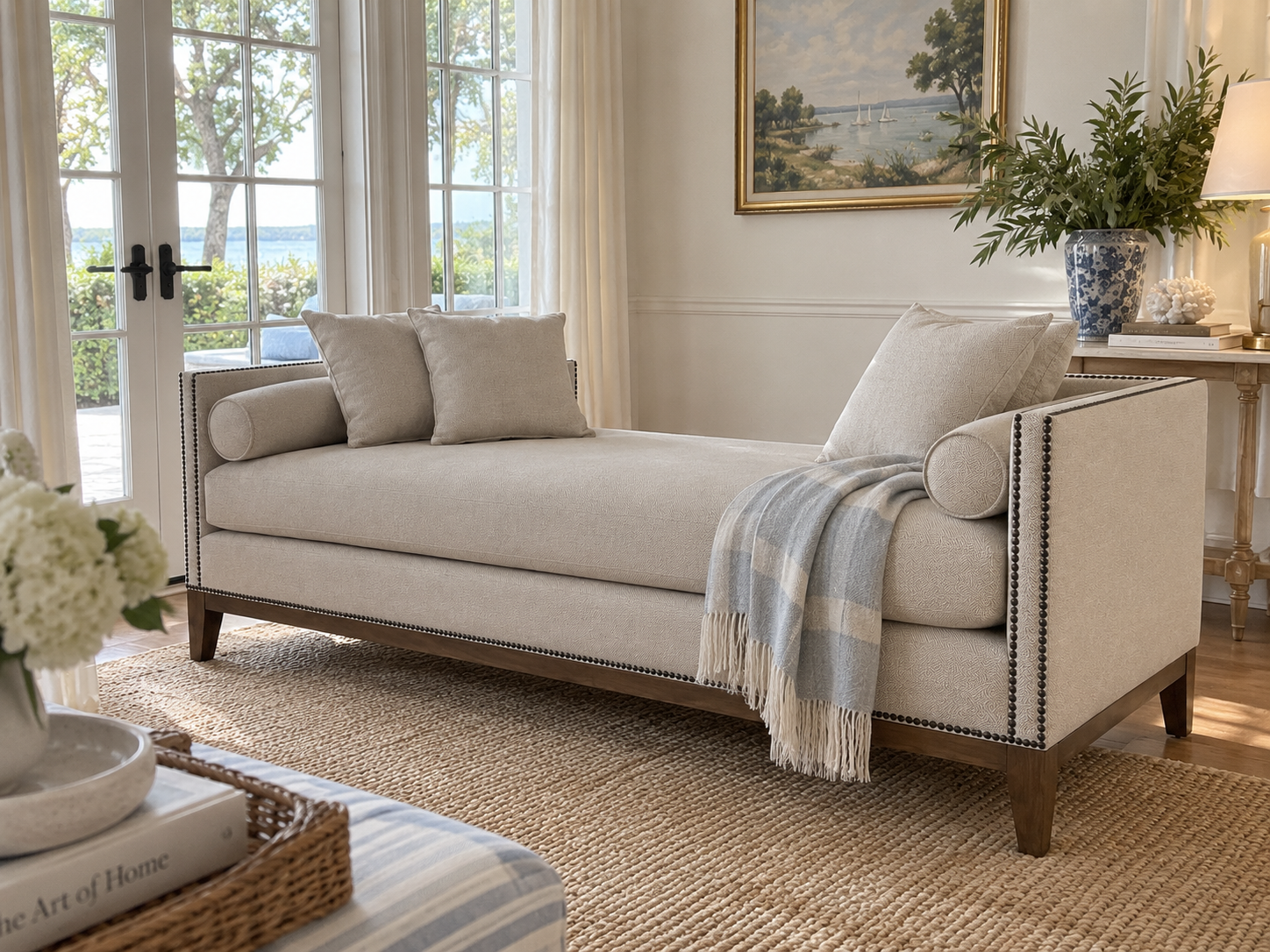 158247DC-46BF-4689-BC11-F5786362B95E Four Hands Mercury Double Chaise in Noble Platinum