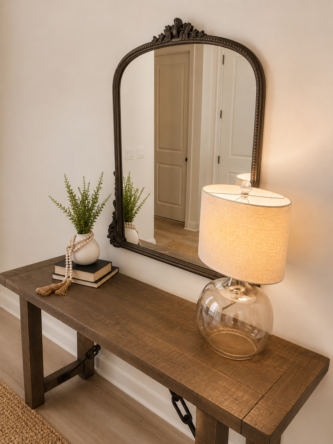 1F152181-5AB7-48CF-9618-62EDFBDBA999 Anthropologie Gleaming Primrose 3’ Wall Mirror | Black Finish | 39” x 39”