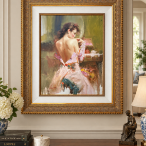 Pino Daeni “Contemplation” Giclée on Canvas | Artist’s Proof 2/95 AP | Ornate Gilt Frame