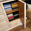 4F1F527A-01FD-41E8-8296-7415D0FF479F Distressed Ivory King Bed & Architectural Storage Dresser Set