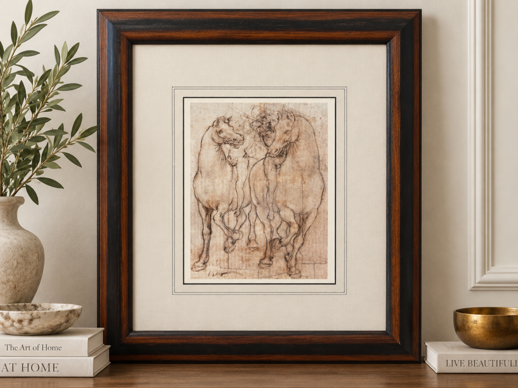 Leonardo da Vinci “Studi di Cavalli” Framed Equestrian Study