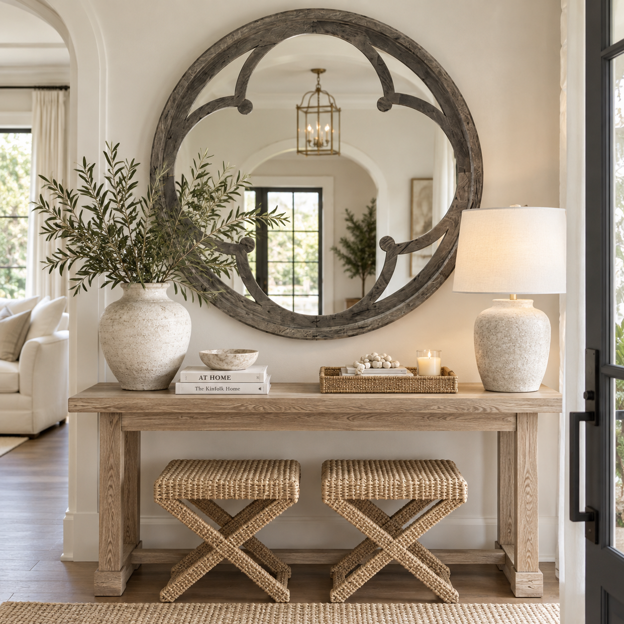 Regina Andrew Raymond Quatrefoil Mirror | 48” Designer Statement Mirror
