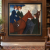 Monumental Signed “Wallis” Equestrian Oil Painting | 76” x 65”
