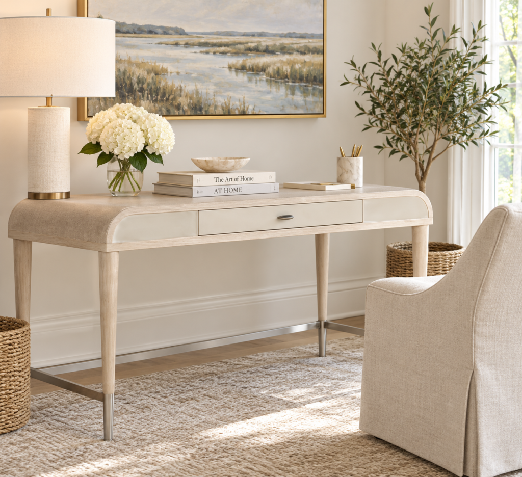 Hooker Furniture Nouveau Chic Writing Desk – 48” – Designer Home Office Desk