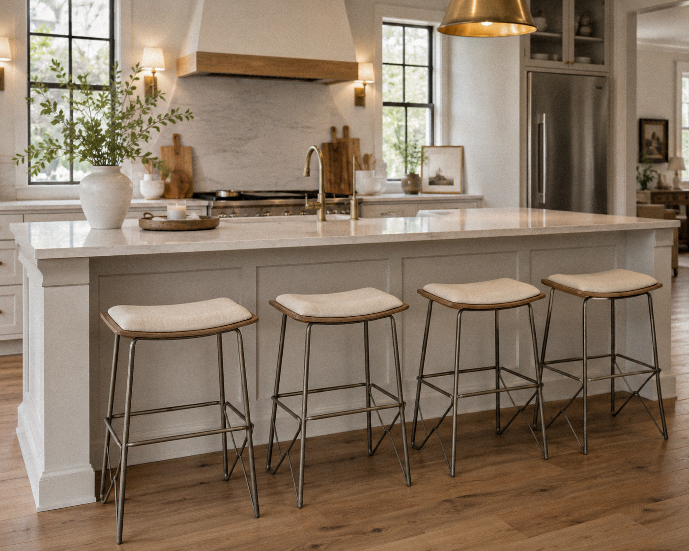 Joss & Main Deux Upholstered Bar Stools, Brand New