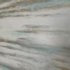 Large Framed Coastal Abstract in Soft Aqua, Ivory & Gold