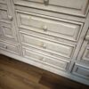 IMG_5128 Distressed Ivory King Bed & Architectural Storage Dresser Set