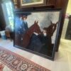 Monumental Signed “Wallis” Equestrian Oil Painting | 76” x 65”