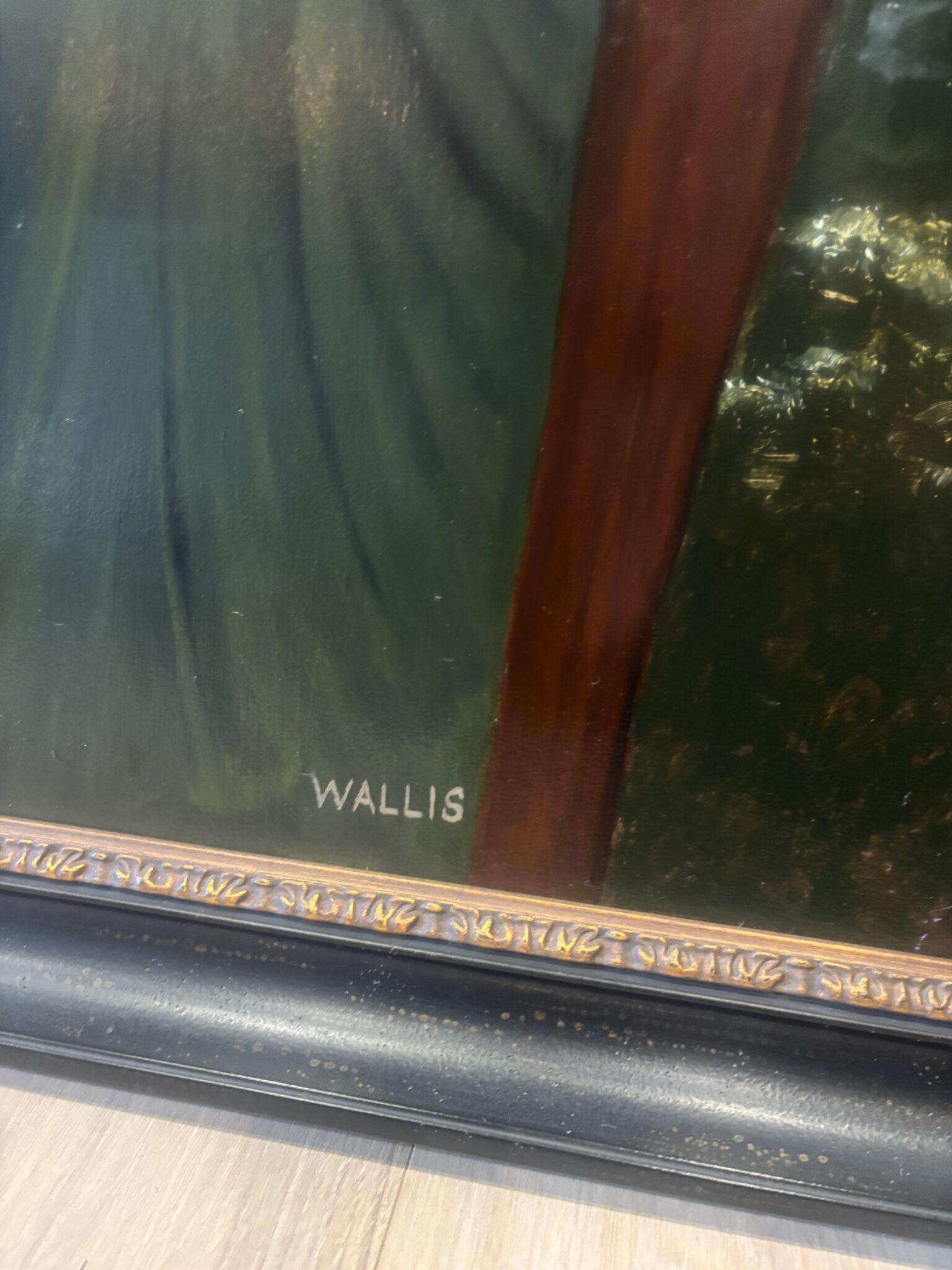 Monumental Signed “Wallis” Equestrian Oil Painting | 76” x 65”