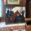 Monumental Signed “Wallis” Equestrian Oil Painting | 76” x 65”