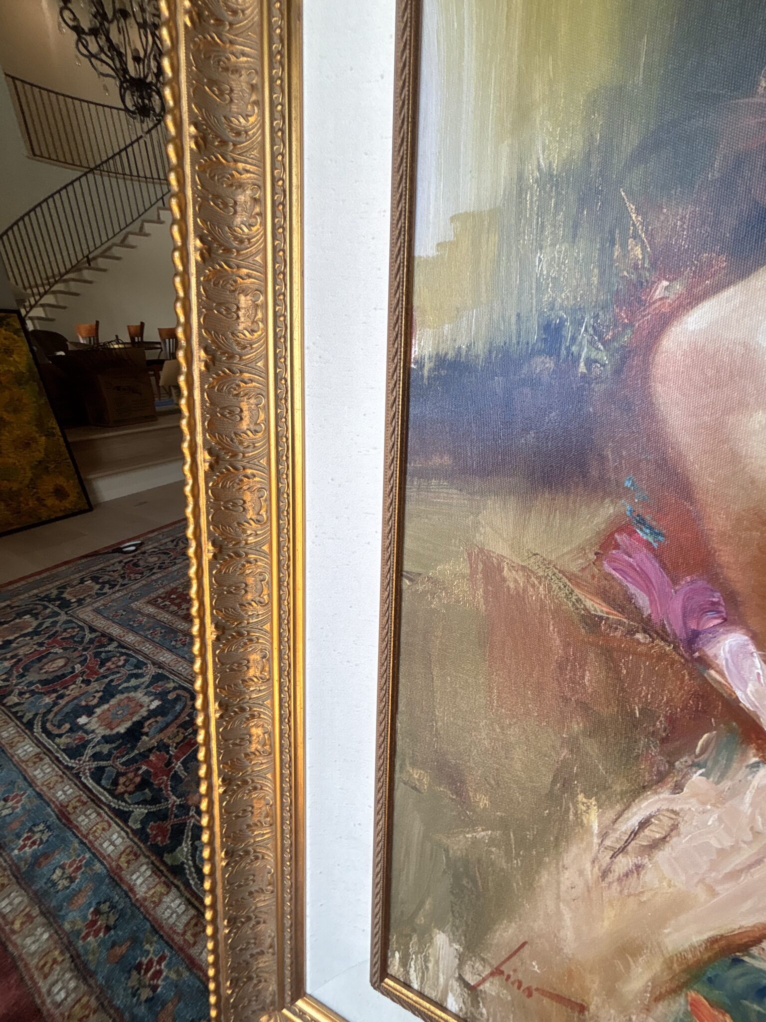 IMG_5784 Pino Daeni “Contemplation” Giclée on Canvas | Artist’s Proof 2/95 AP | Ornate Gilt Frame