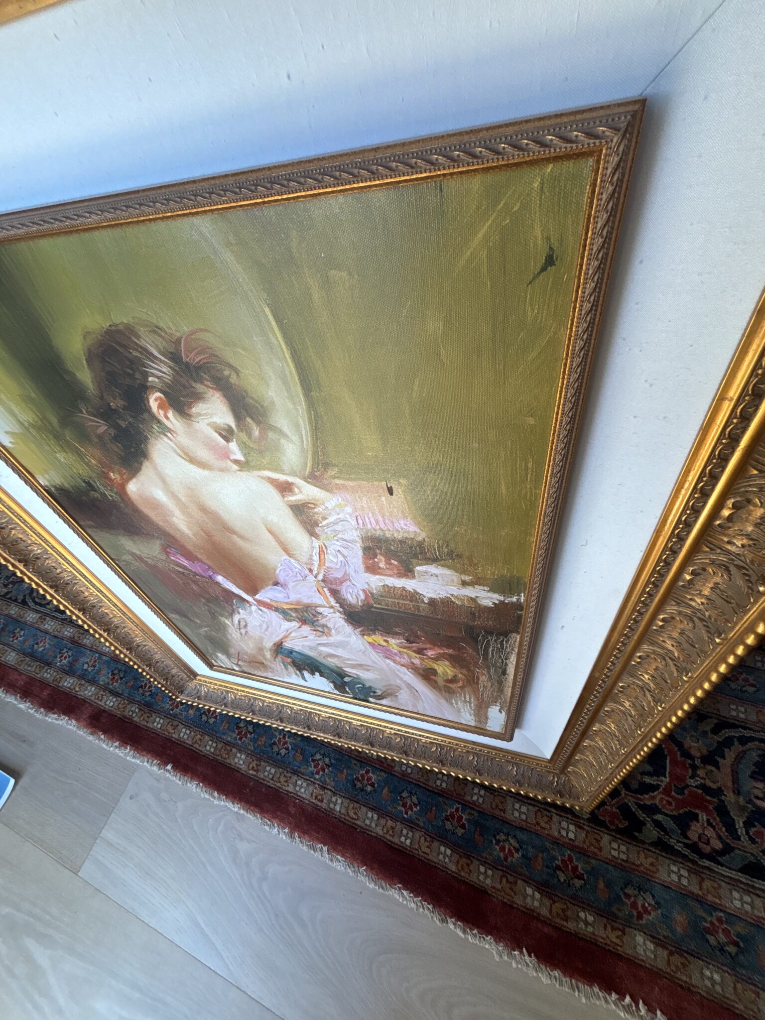 IMG_5790 Pino Daeni “Contemplation” Giclée on Canvas | Artist’s Proof 2/95 AP | Ornate Gilt Frame