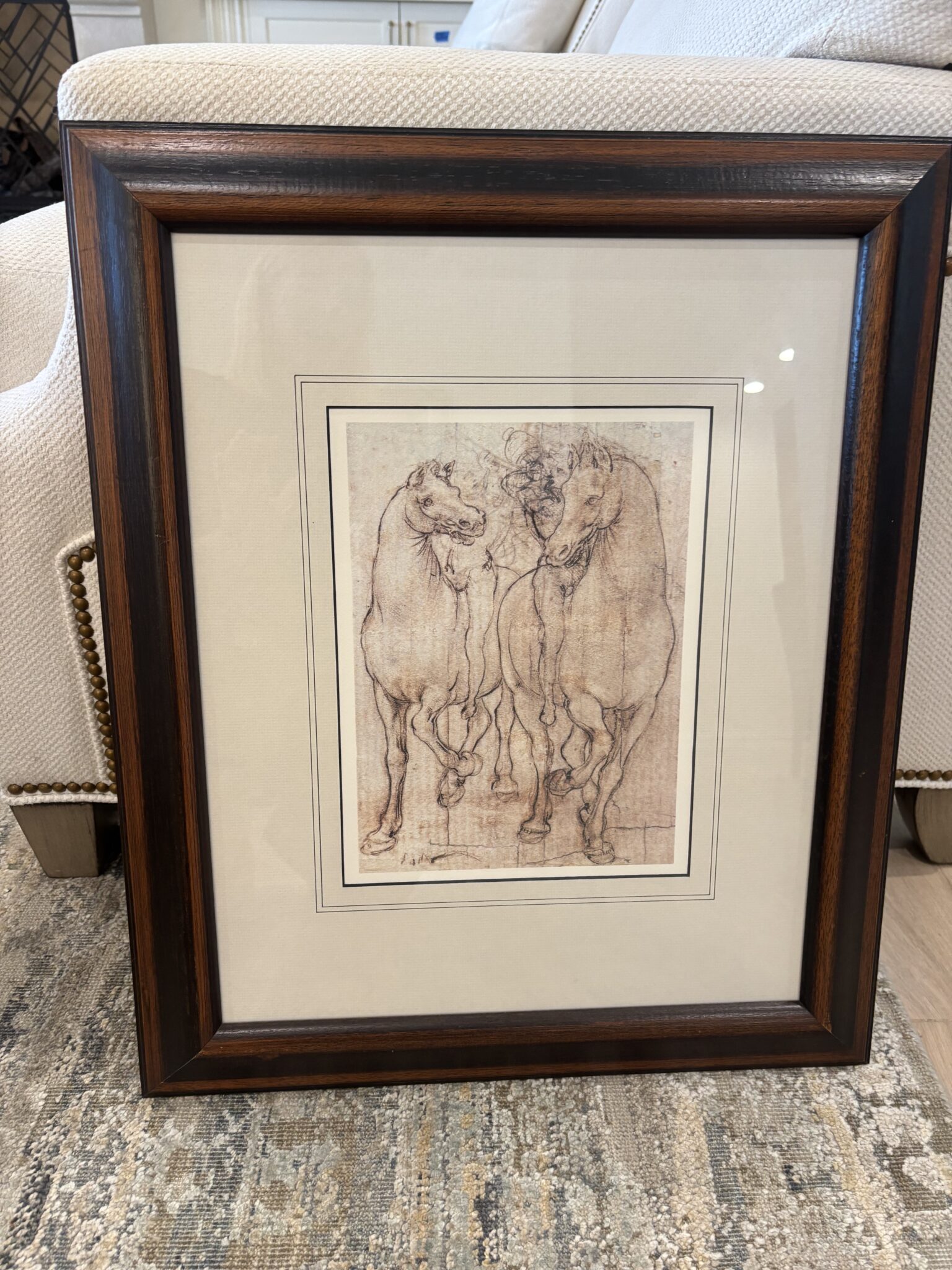 Leonardo da Vinci “Studi di Cavalli” Framed Equestrian Study