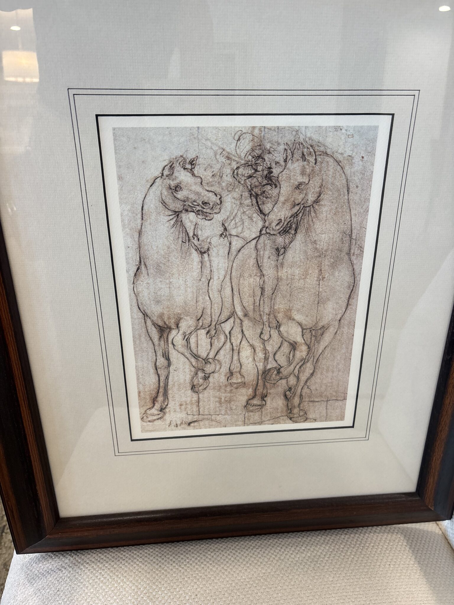 Leonardo da Vinci “Studi di Cavalli” Framed Equestrian Study