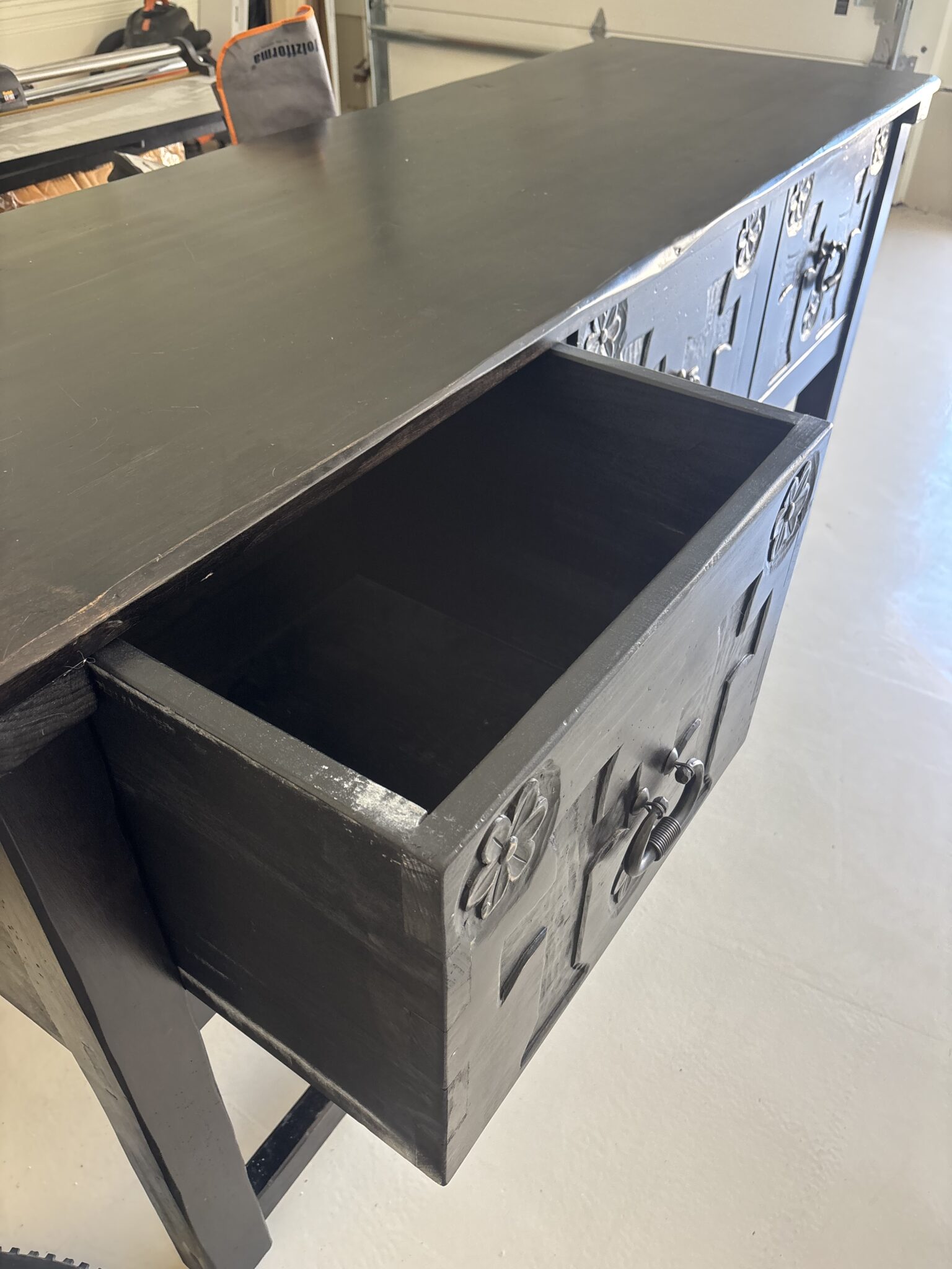 Monumental Hand-Carved Spanish Colonial Sideboard / Console | 77”