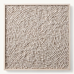 Restoration Hardware Hand-Rolled Clay Bead Wall Art | Large Neutral Textured Statement Piece