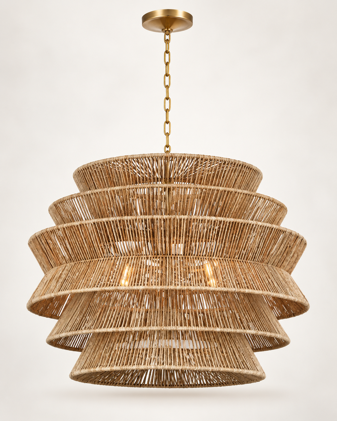NEW IN BOX | Chapman & Myers Antigua XL Drum Chandelier – Visual Comfort – 42”, Three Available