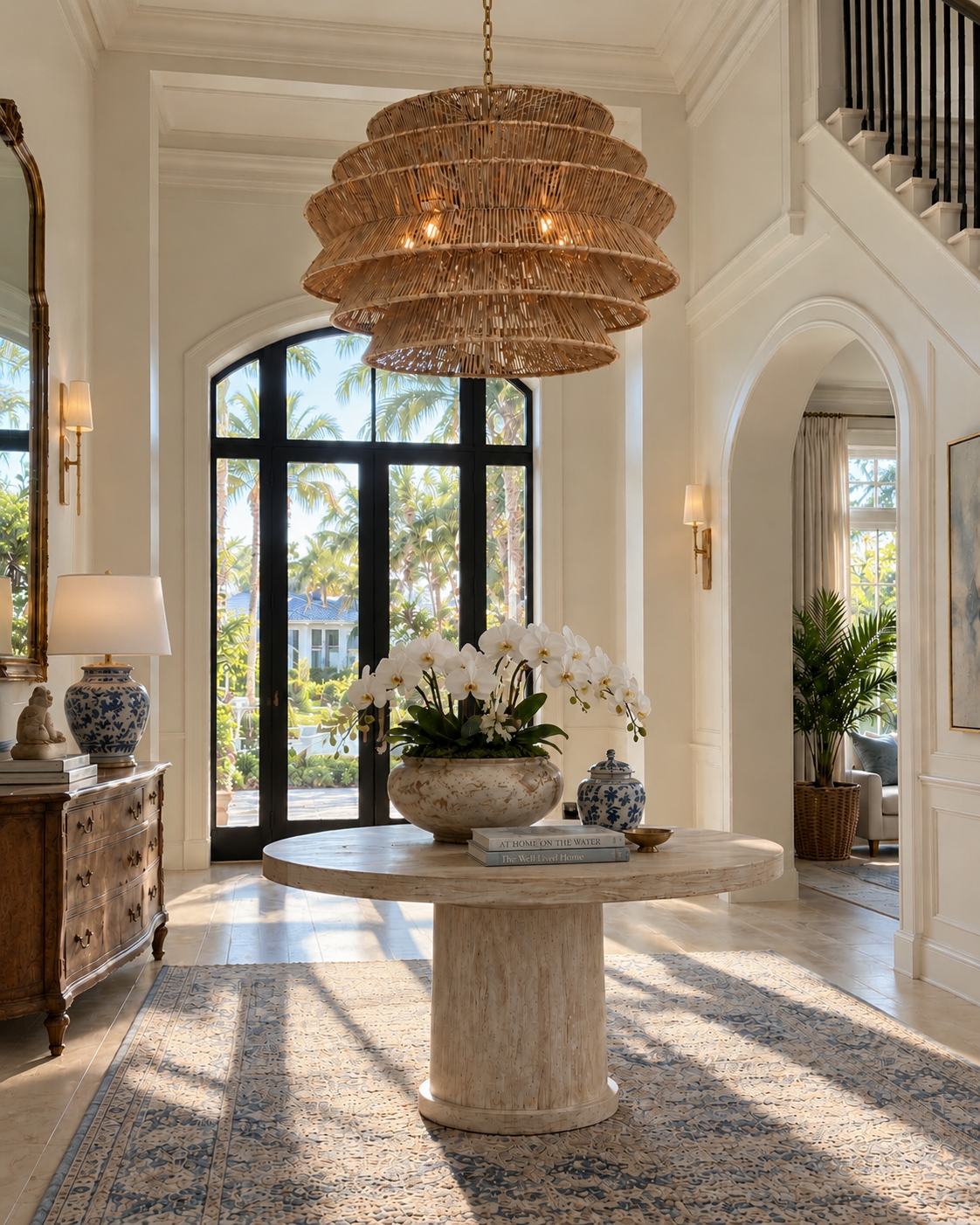 NEW IN BOX | Chapman & Myers Antigua XL Drum Chandelier – Visual Comfort – 42”, Three Available