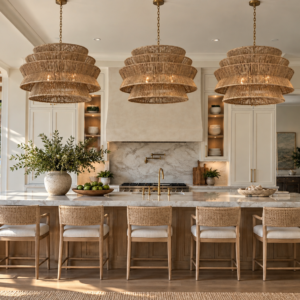 NEW IN BOX | Chapman & Myers Antigua XL Drum Chandelier – Visual Comfort – 42”, Three Available