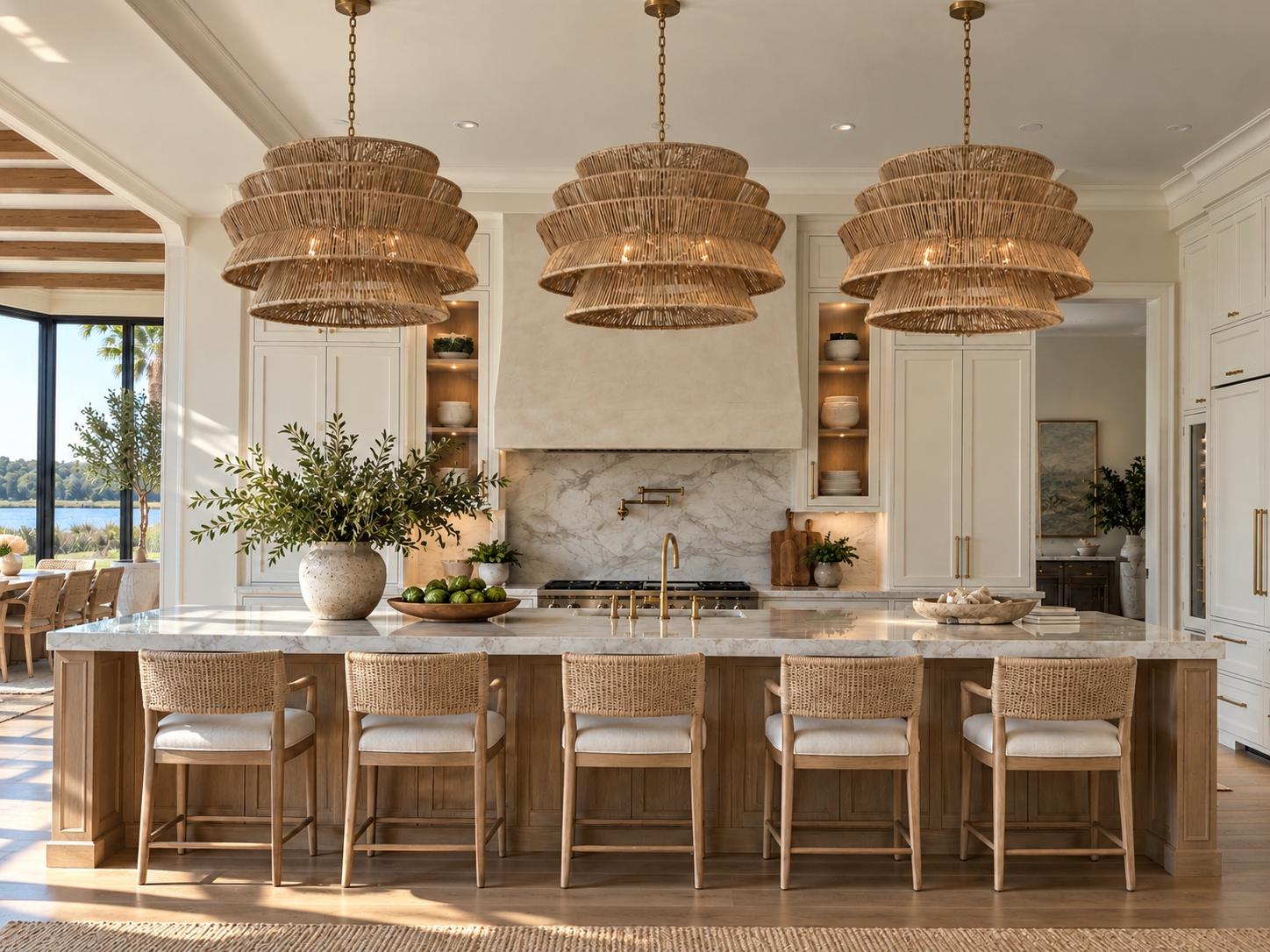 NEW IN BOX | Chapman & Myers Antigua XL Drum Chandelier – Visual Comfort – 42”, Three Available