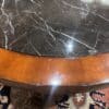 Ornate Marble-Inset Pedestal Table & Four Gilded Medallion Armchairs