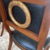 Ornate Marble-Inset Pedestal Table & Four Gilded Medallion Armchairs