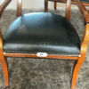 Ornate Marble-Inset Pedestal Table & Four Gilded Medallion Armchairs
